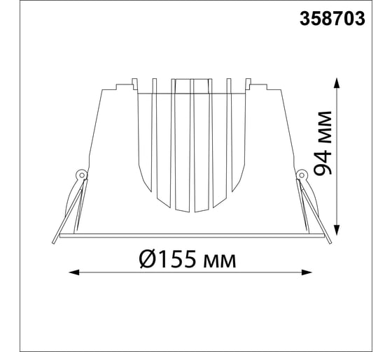 Встраиваемый светодиодный светильник NOVOTECH LED, 40W, KNOF 358703