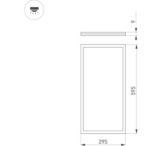 Светильник Arlight DL-INTENSO-S300x600-28W White6000 036232