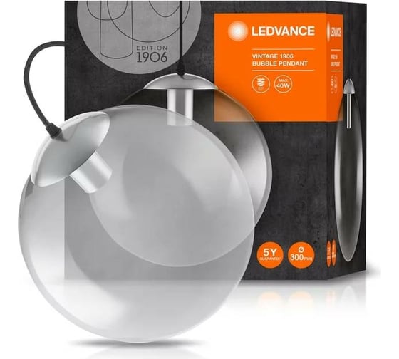 Потолочный светильник LEDVANCE 1906 BUBBLE PENDANT 300x1215 Дымчато-серый без лампы 4058075217362
