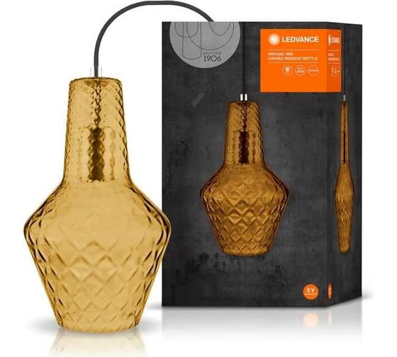 Потолочный светильник LEDVANCE 1906 CARVED PENDANT BOTTLE G OR Золотистый (без лампы) 4058075217188
