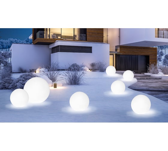 Уличный светильник Jellymoon шар 60 см с белым свечением RUS JM 60 CMW