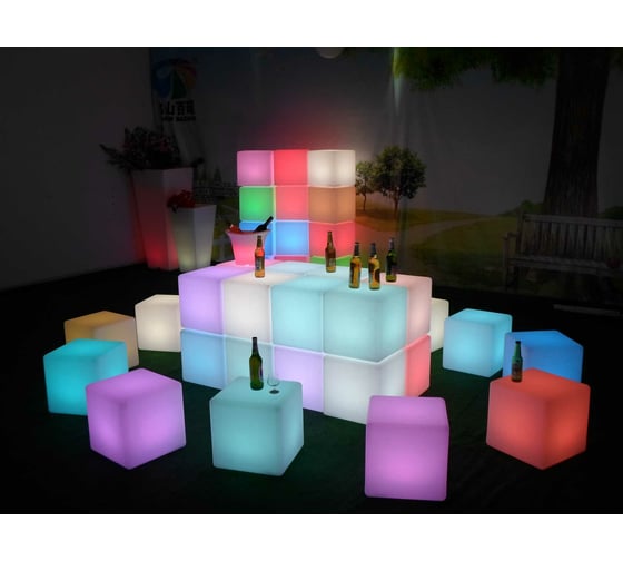 Напольный светильник Jellymoon куб 60 см с разноцветным свечением RUS JMC 60 CM