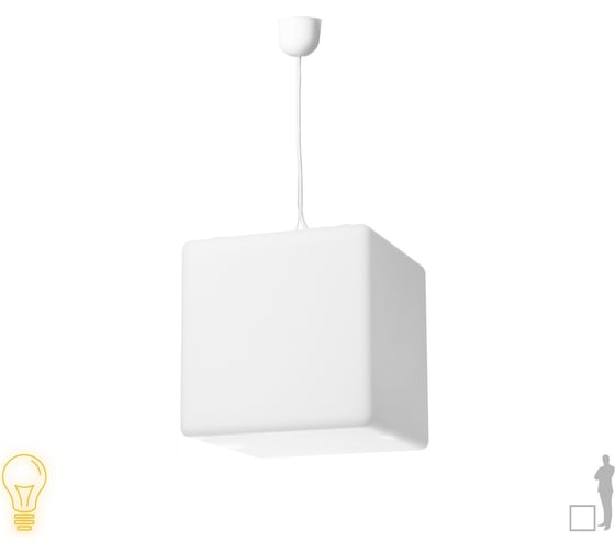 Подвесной светильник Jellymoon куб 30 см с белым свечением RUS JMCS 30 W
