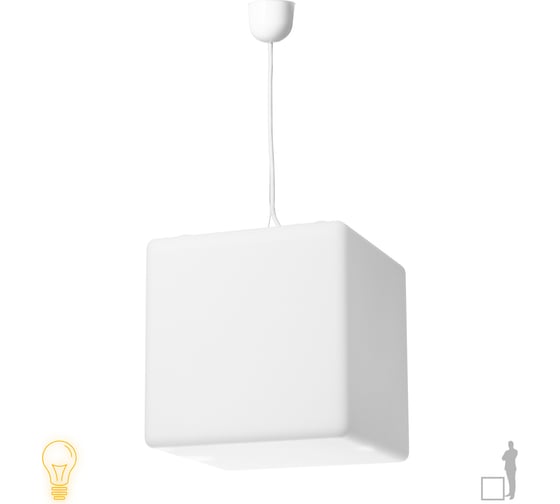 Подвесной светильник Jellymoon куб 60 см с белым свечением RUS JMCS 60 W