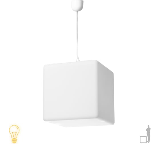 Подвесной светильник Jellymoon куб 50 см с белым свечением RUS JMCS 50 W