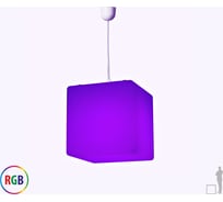 Подвесной светильник Jellymoon куб 30 см с разноцветным свечением RUS JMCS 30 RGB