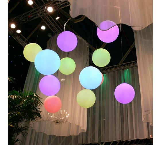 Люстра Jellymoon шар 20 см с разноцветным свечением RUS JMS 20 RGB