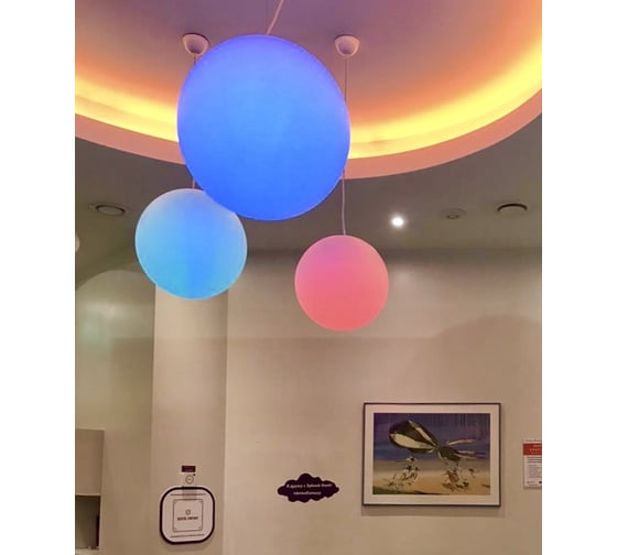 Люстра Jellymoon шар 20 см с разноцветным свечением RUS JMS 20 RGB