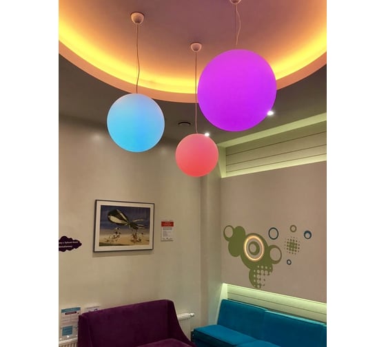 Люстра Jellymoon шар 60 см с разноцветным свечением RUS JMS 60 RGB