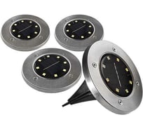 Светодиодный светильник ФАZА SLR-S14 8SMD грунтовый IP44 корпус нерж. сталь солнечная батарея (уп.4шт) 5041011