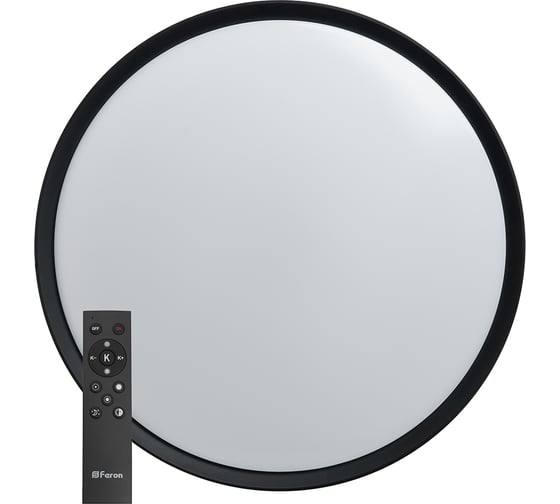Светодиодный управляемый светильник FERON AL6240 Simple matte тарелка 80W 3000К-6500K черный 48073