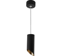 Потолочный светильник FERON ML1818 Barrel tilt на подвесе MR16 35W 230V, черный, золото 48041
