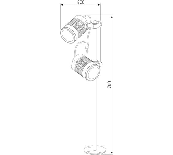 Садово-парковый светильник Elektrostandard - Landscape- 2 041 FL LED черный a058259