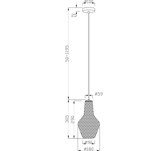 Подвесной светильник MAYTONI Tommy 1хE27x40 W P054PL-01B1