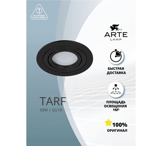 Светильник ARTE LAMP TARF A2167PL-1BK