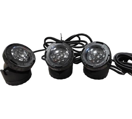 Подводная/надводная подсветка Jebao комплект (3шт). 12 V, 3x1,6 W, со светодиодами PL1-3 LED