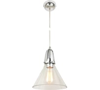 Подвесная люстра De Fran E27 220В 1x40Вт хром, стекло прозрачное, SP1-1708-1CH