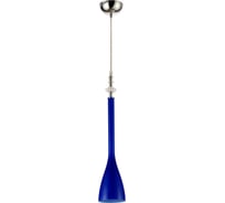 Подвесная люстра De Fran E27 220В 1x60Вт хром, стекло синее, SP1-0957-1CHBL