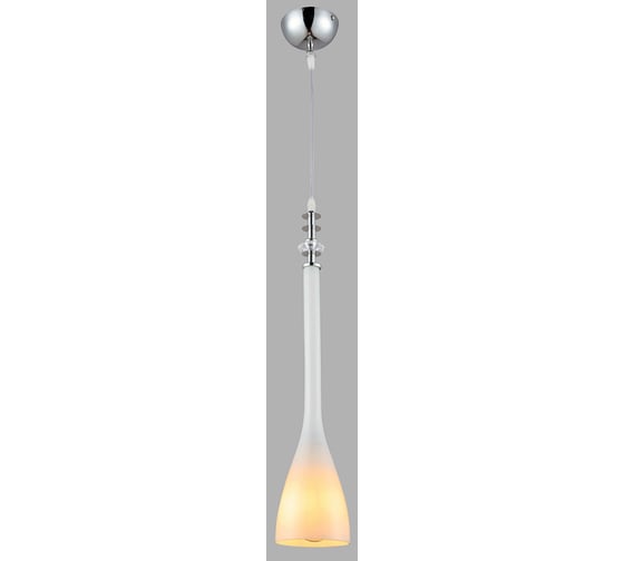 Подвесная люстра De Fran E27 220В 1x60Вт хром, стекло белое, SP1-0957-1CHWH 1