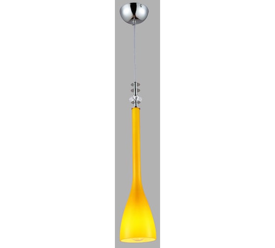Подвесная люстра De Fran E27 220В 1x60Вт хром, стекло желтое, SP1-0957-1CHYL 1