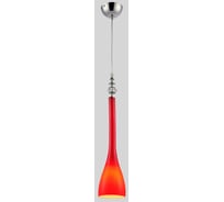 Подвесная люстра De Fran E27 220В 1x60Вт хром, стекло красное, SP1-0957-1CHRE