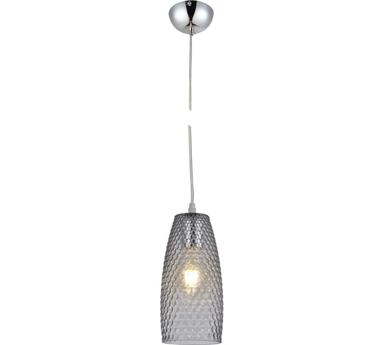 Подвесная люстра De Fran Е27 220В 1x60Вт хром+ дымчатое стекло, SP -0822