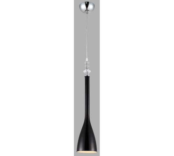 Подвесная люстра De Fran E27 220В 1x60Вт хром, стекло черное, SP1-0957-1CHBK 1