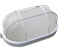 Накладной светильник ЮПИТЕР НБП 100 Вт IP54 овальный с решеткой белый JP1302-02