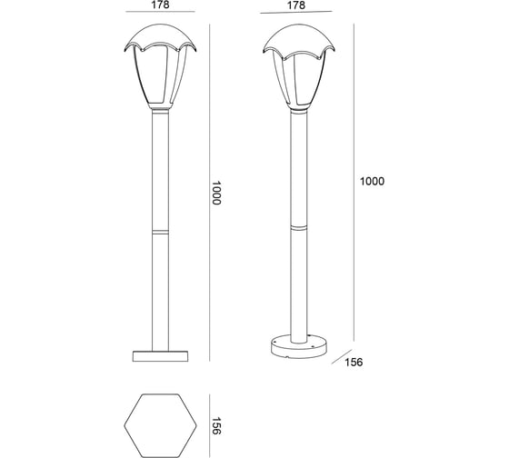 Уличный светильник ARTE LAMP HENRY A1661PA-1BK