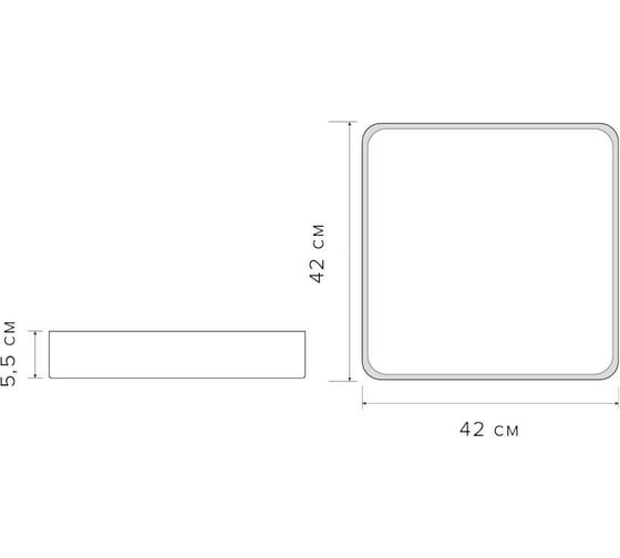 Светодиодный светильник Jazzway декоративный PPB Scandic-S 54Вт 4000К IP20 настенно-потолочный бытовой GR 5037274