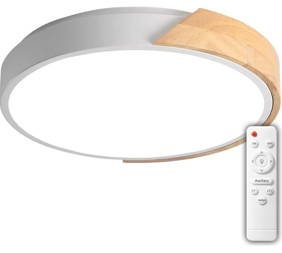 Светильник Jazzway PPB Sсandic-R 72w, 3000-6500K, GR/W, с деревянной планкой, IP20 5037120