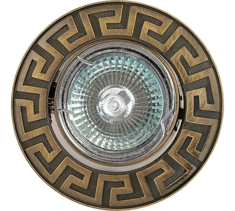 Встраиваемый светильник De Fran MR16, зеленое античное золото, FT 116A GAB