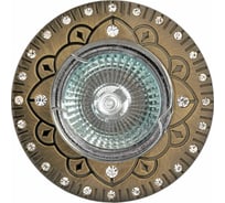 Встраиваемый светильник De Fran MR16 бронза со стразами, FT 194 GAB