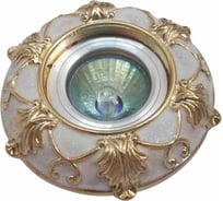 Встраиваемый светильник De Fran MR16 белый+золото, FT 218 WHG