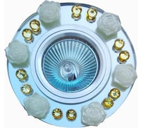 Встраиваемый светильник De Fran MR16 зеркальный+белые розы, FT 503