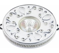 Встраиваемый светильник De Fran MR16 хром+белый со стразами, FT 217 WNCH