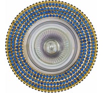 Встраиваемый светильник De Fran MR16 хром зеркальный+стразы синие, FT 510