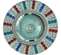 Встраиваемый светильник De Fran MR16 хром зеркальный+стразы разноцветные, FT 517