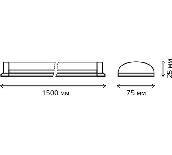 Светодиодный светильник Gauss IP40 1492x75x25 50W 4500lm 6500K WLF-2 сталь 844426350