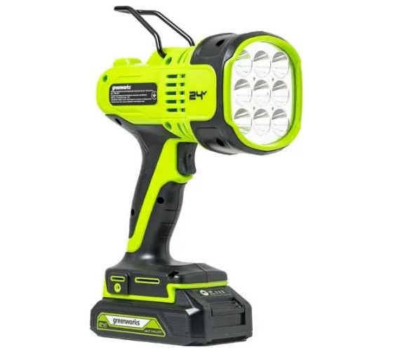 Аккумуляторный светодиодный фонарь-прожектор GreenWorks G24SL, 24V, без АКБ и ЗУ ч3401207