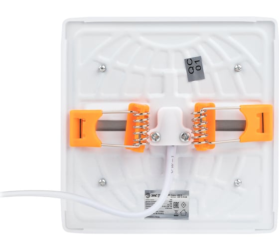 Встраиваемый светодиодный светильник ЭРА LED 12-18-6K квадратный, регулируемый, 18Вт, 6500K Б0054327