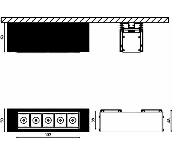 Потолочный LED светильник DesignLed SY Черный 10Вт 3000 SY-601221-BL-10-WW, шт 00-00005401