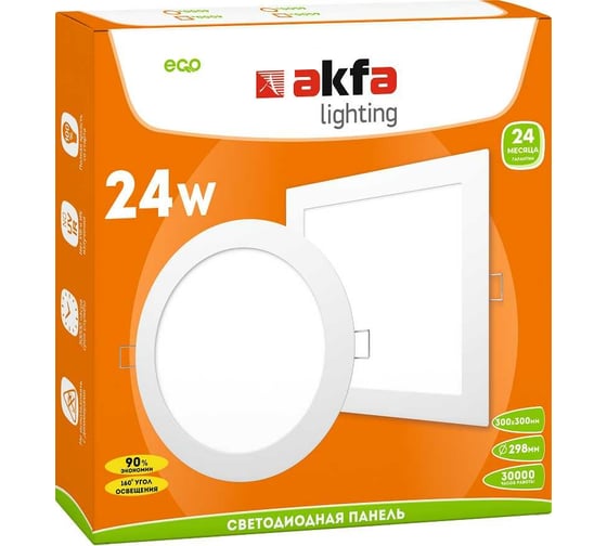 Светодиодная осветительная панель Akfa Lighting LED AK-LPR- 24W 4000K FLLPR00000024