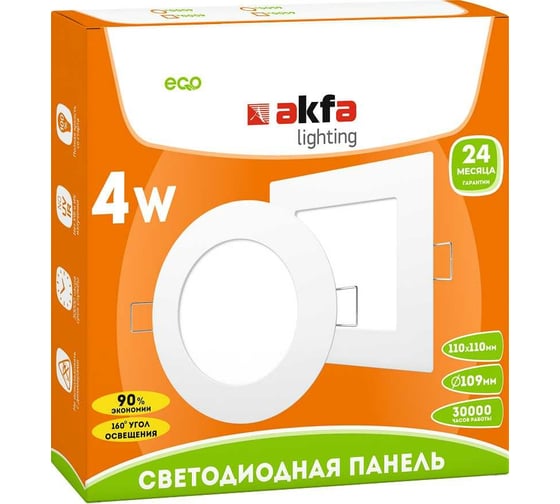 Светодиодная осветительная панель Akfa Lighting LED AK-LPS- 4W 6500 K FLLPS040065A