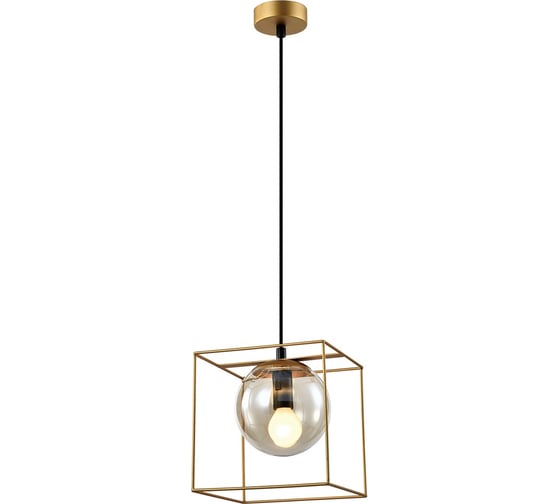 Подвесной потолочный светильник Rivoli Miyuki 5146-210 1хЕ14 40 Вт золото лофт - кантри, Б0055494 1
