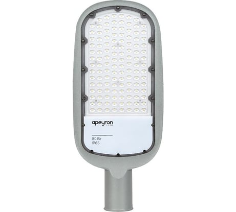 Уличный светодиодный консольный светильник Apeyron 80 Вт, 8800 лм, 5000 К, IP65, КСС -Ш, 495x215x80мм / 29-03