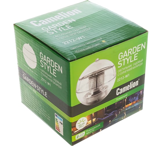 Садовый фонарь с солнечной батареей Camelion 2212-W1 6982