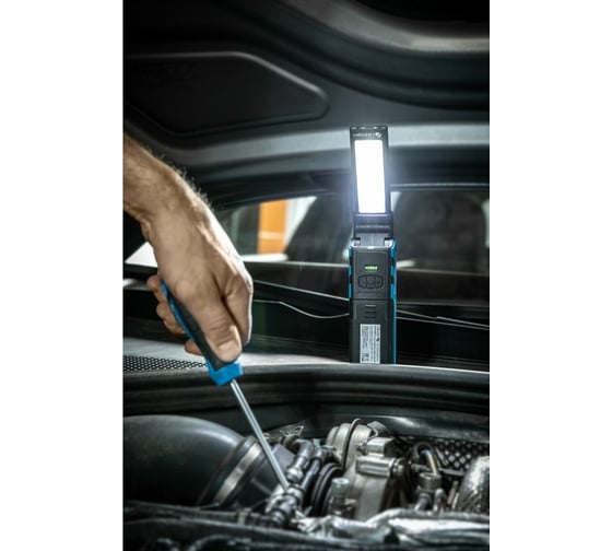 Светодиодный раскладной фонарь HOEGERT TECHNIK 400 люмен, магнит, USB HT1E407