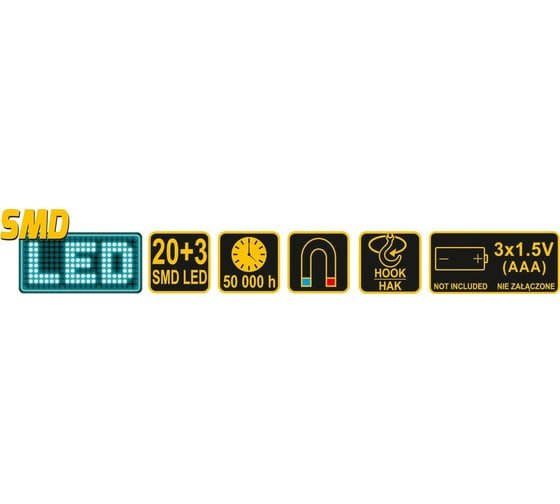 Светодиодный фонарь VOREL 20/3 LED 82730
