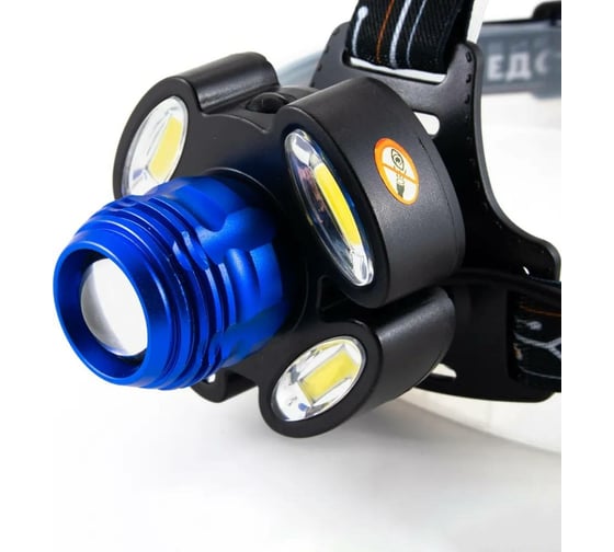 Налобный фонарь Сибирский следопыт Стильб, 1 LED и 4 COB, zoom, аккум. 220В, PF-PFL-HL37